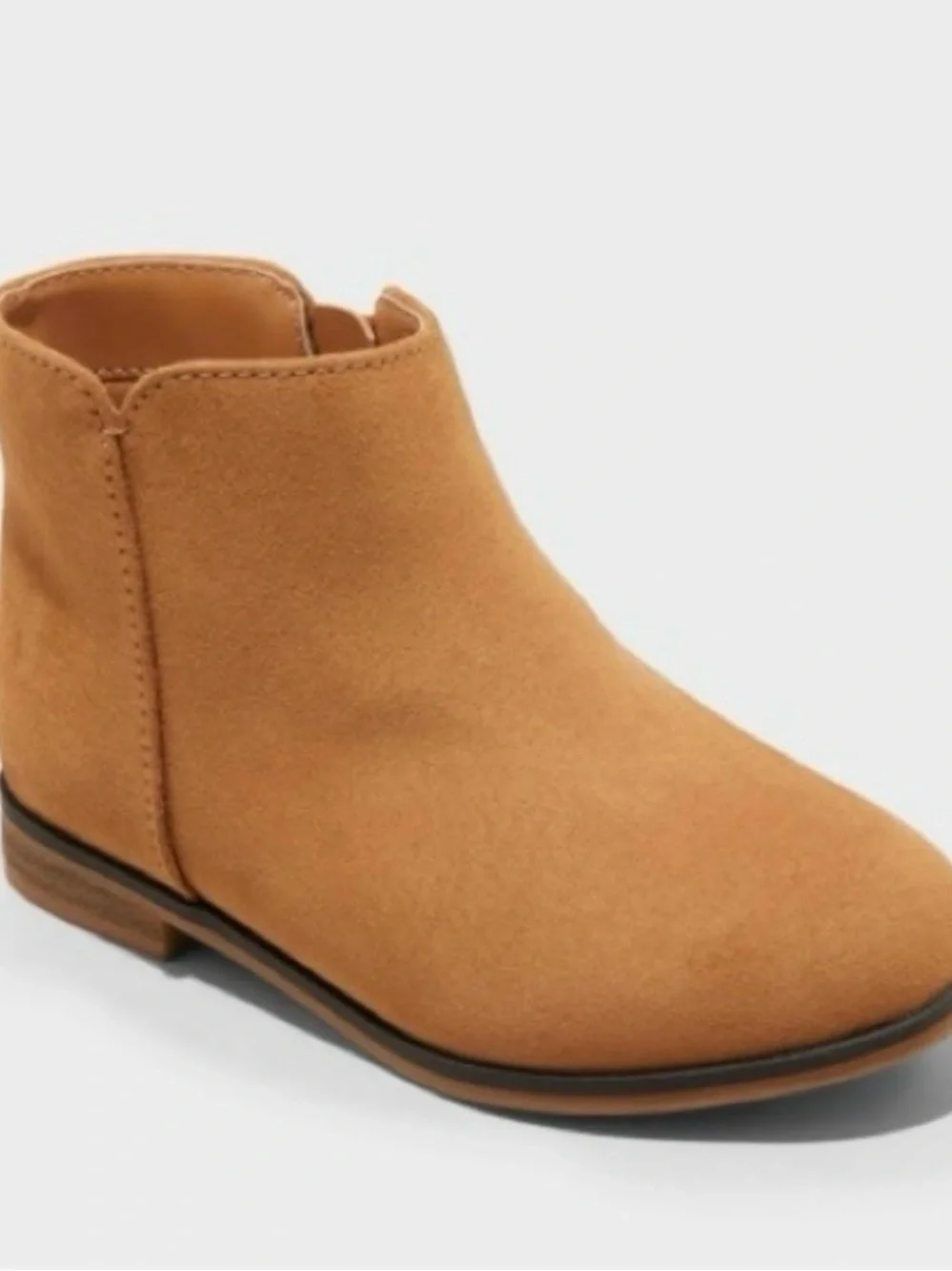 Cat & Jack Toddler Penelope Zipper Boots Cognac brown Size 5T new